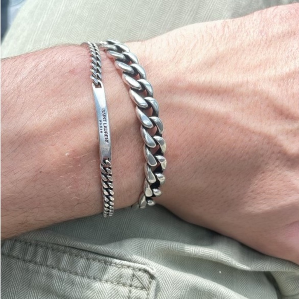 Saint Laurent Gourmette chain bracelet